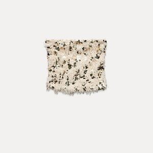 NWT FESTIVE DAYS ZARA SPARKLY SEQUIN TOP